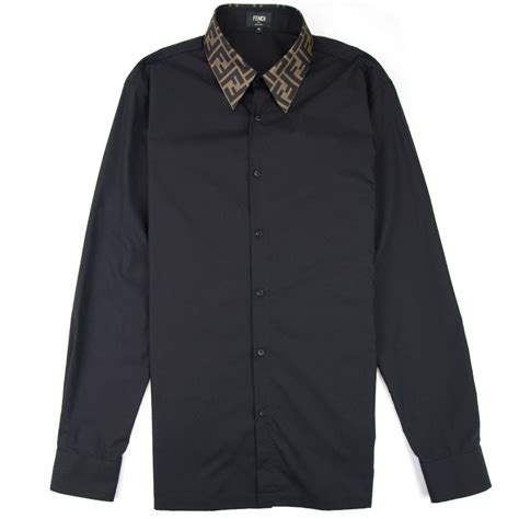 fendi shirt black and white|fendi long sleeve shirt.